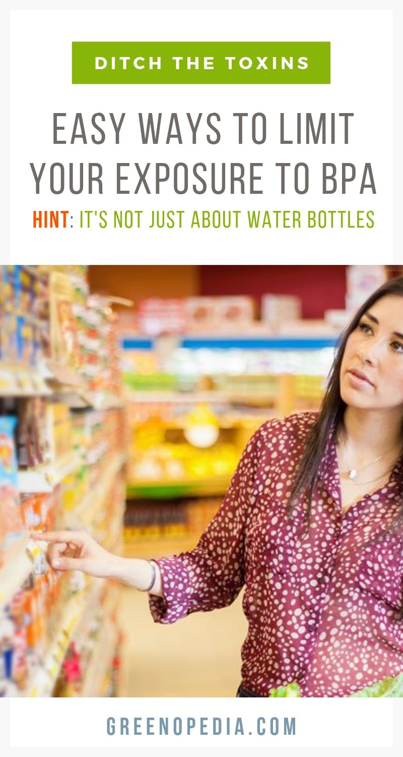 Easy Ways To Limit Your Exposure To BPA (HINT: It's Not Just About Water Bottles) | BPA is found in far more than just water bottles. Luckily, we can reduce our exposure significantly with a little awareness and a few practical changes. | Greenopedia #bpa via @greenopedia